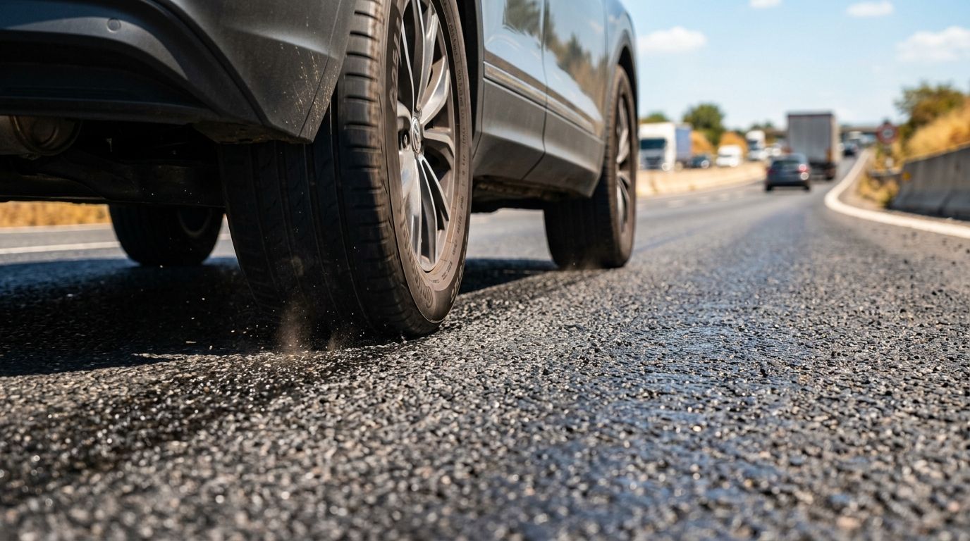 Opony w starciu z rozgrzanym asfaltem